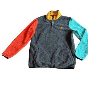 Dutch Bros Pullover Sherpa Fleece Sweater Embroidered Collectible Size Large